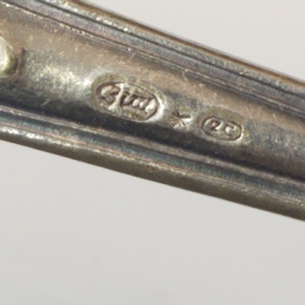 Antique Fork Silverplate Non US Unidentified Pattern Maker - Picture 11 of 11